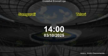 Palpite e análise do jogo Samgurali vs Telavi pela Crystalbet Erovnuli Liga