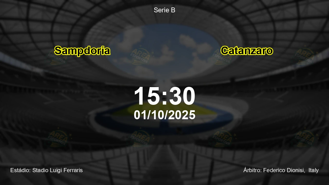 Palpite e análise do jogo Sampdoria vs Catanzaro pela Serie B