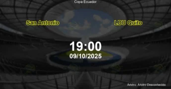 Palpite e análise do jogo San Antonio vs LDU Quito pela Copa Ecuador