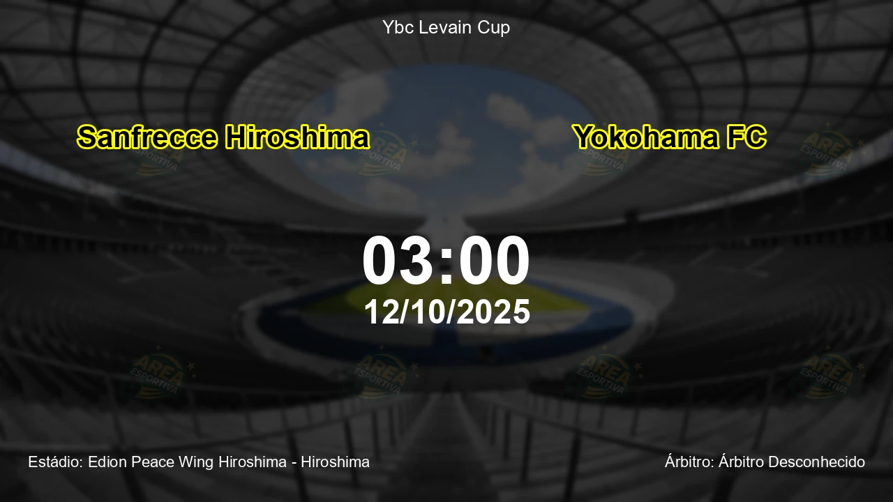 Palpite e análise do jogo Sanfrecce Hiroshima vs Yokohama FC pela Ybc Levain Cup