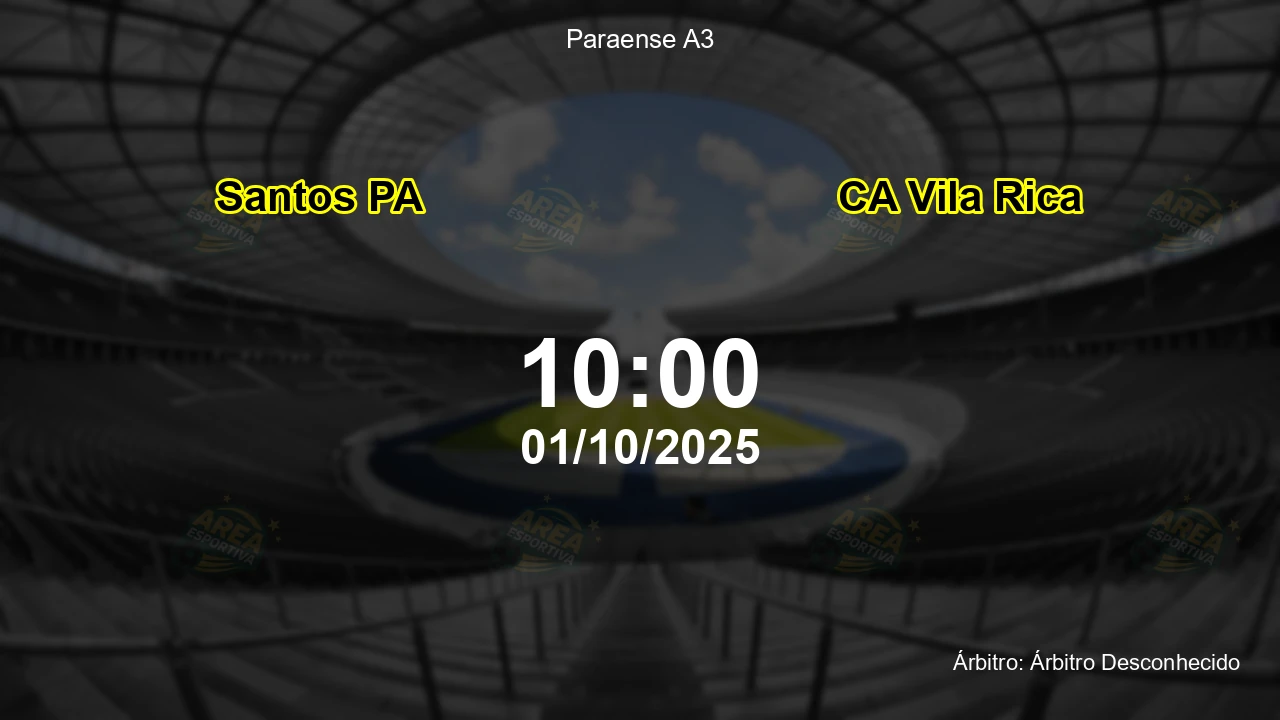Palpite e análise do jogo Santos PA vs CA Vila Rica pela Paraense A3