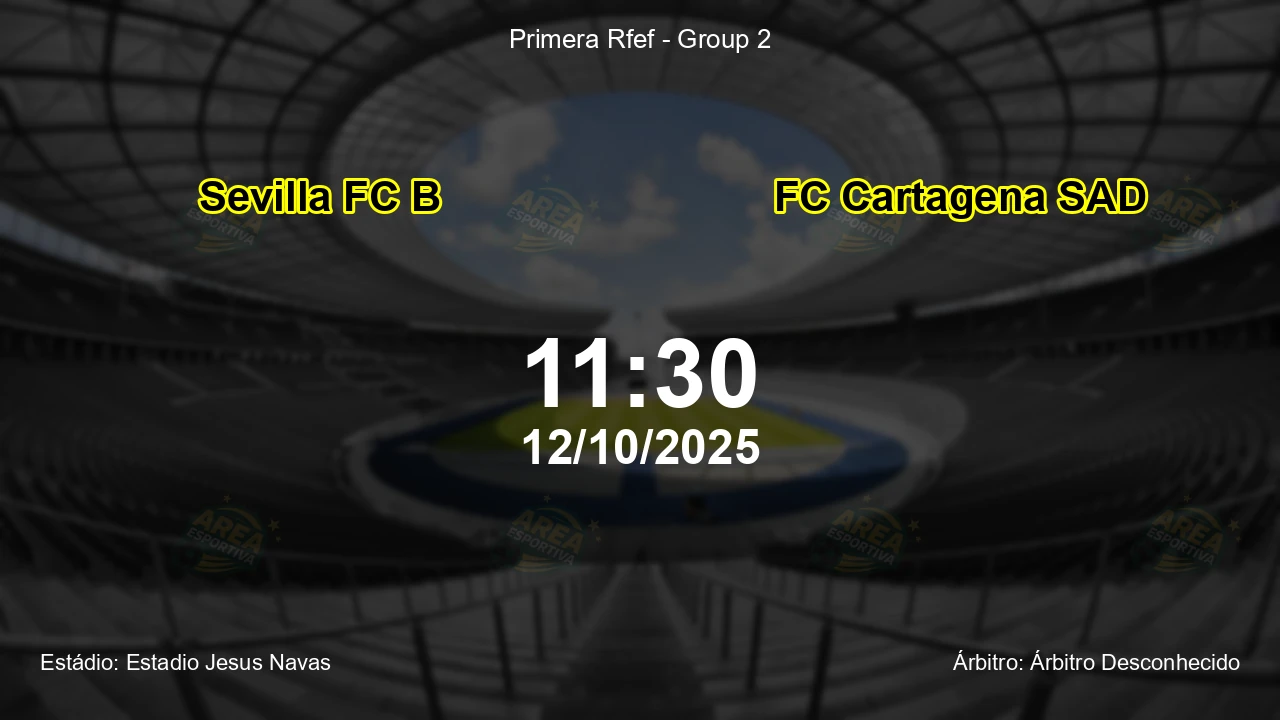 Palpite e análise do jogo Sevilla FC B vs FC Cartagena SAD pela Primera Rfef - Group 2