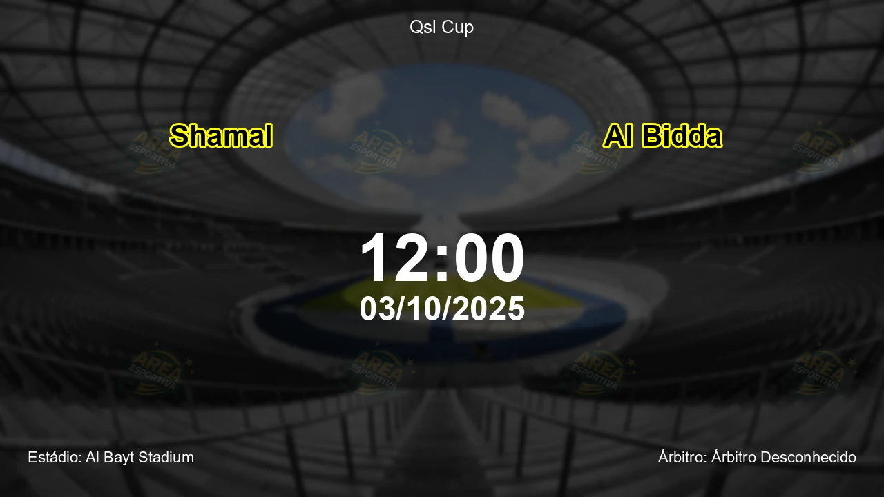 Palpite e análise do jogo Shamal vs Al Bidda pela Qsl Cup