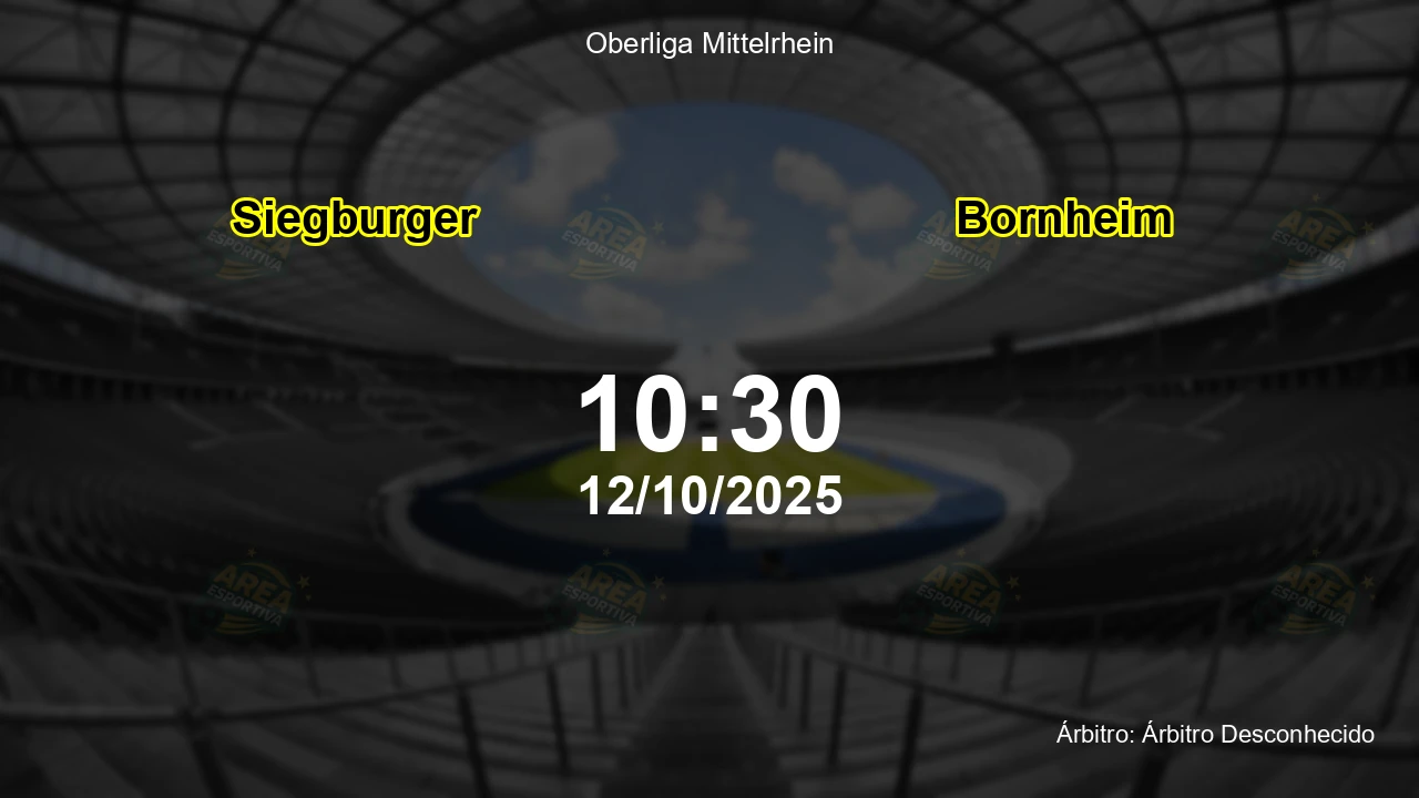 Palpite e análise do jogo Siegburger vs Bornheim pela Oberliga Mittelrhein