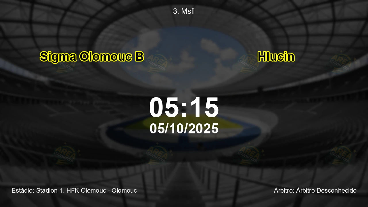 Palpite e análise do jogo Sigma Olomouc B vs Hlucin pela 3. Msfl