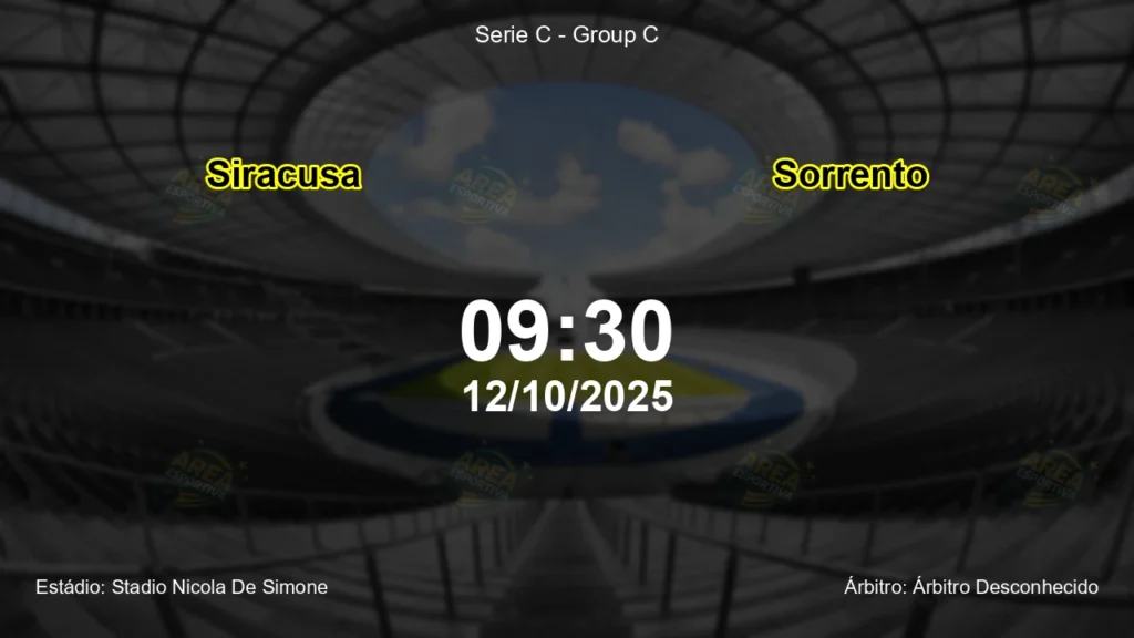 Palpite e an&aacute;lise do jogo Siracusa vs Sorrento pela Serie C - Group C