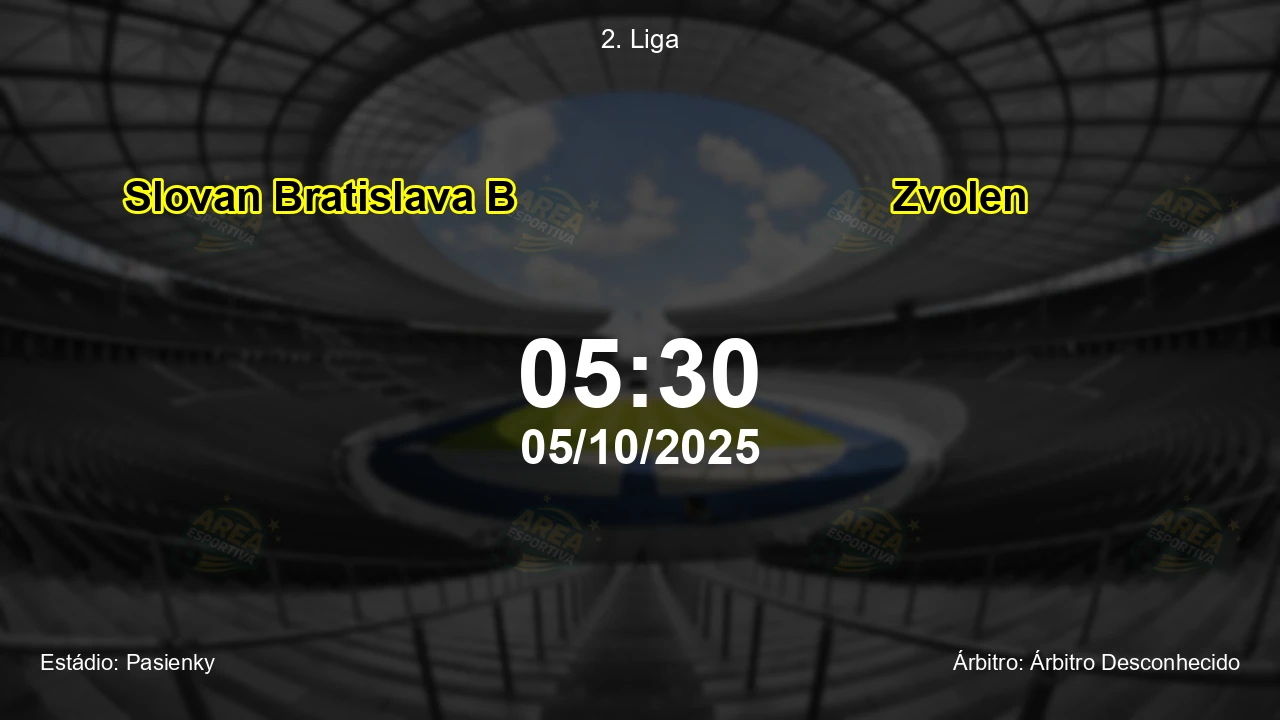 Palpite e análise do jogo Slovan Bratislava B vs Zvolen pela 2. Liga