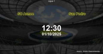 Palpite e análise do jogo SO Armee vs San Pedro pela Ligue 1