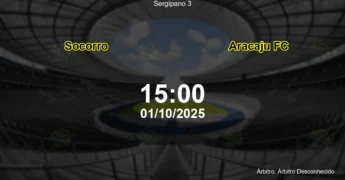 Palpite e análise do jogo Socorro vs Aracaju FC pela Sergipano 3