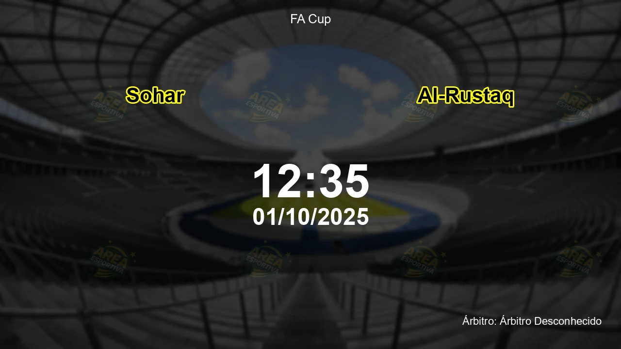 Palpite e análise do jogo Sohar vs Al-Rustaq pela FA Cup