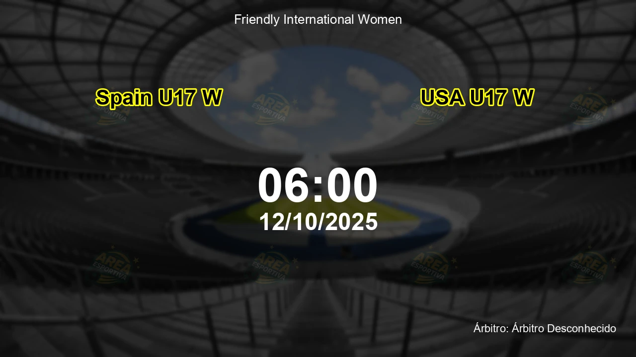 Palpite e análise do jogo Spain U17 W vs USA U17 W pela Friendly International Women