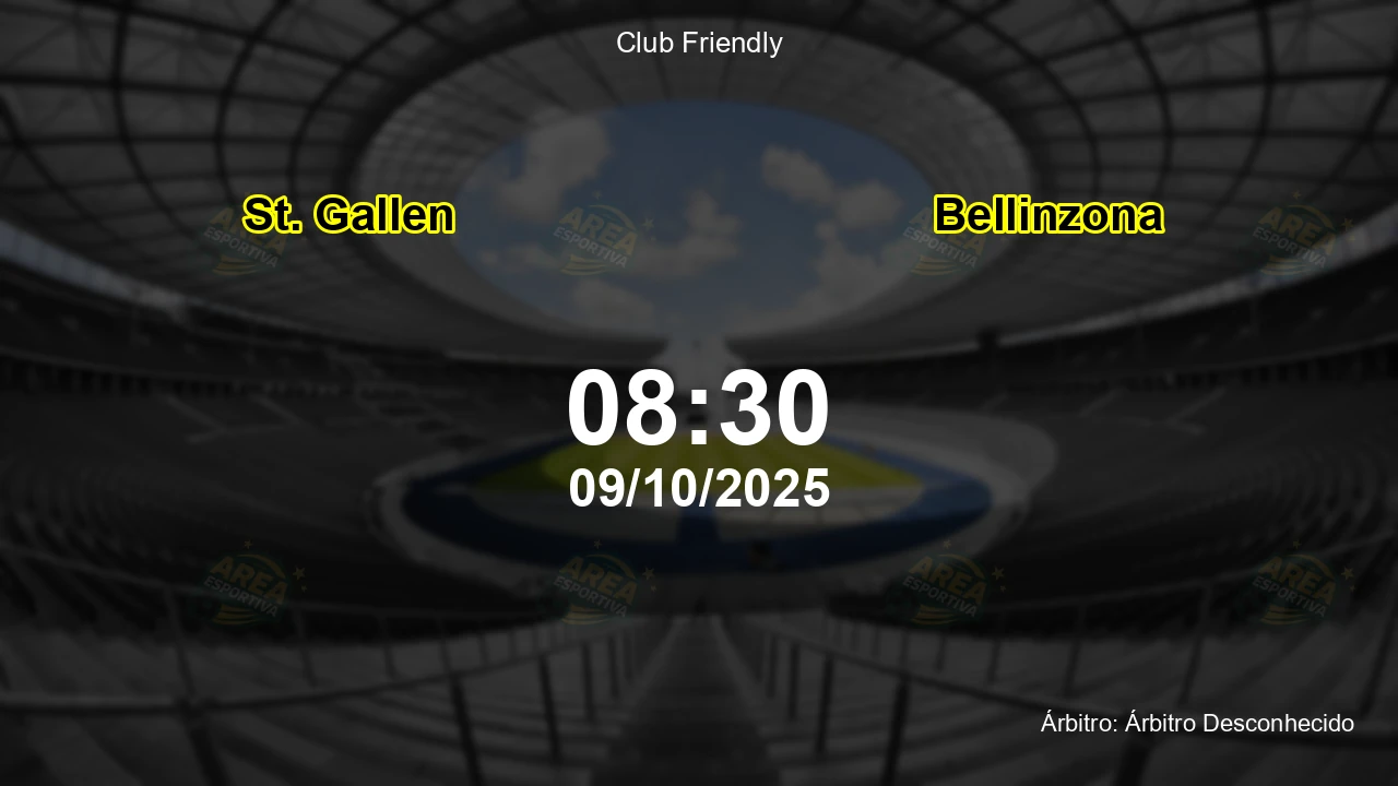 Palpite e análise do jogo St. Gallen vs Bellinzona pela Club Friendly