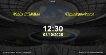 Palpite e análise do jogo Stade d'Abidjan vs Olympique Sport pela Ligue 1