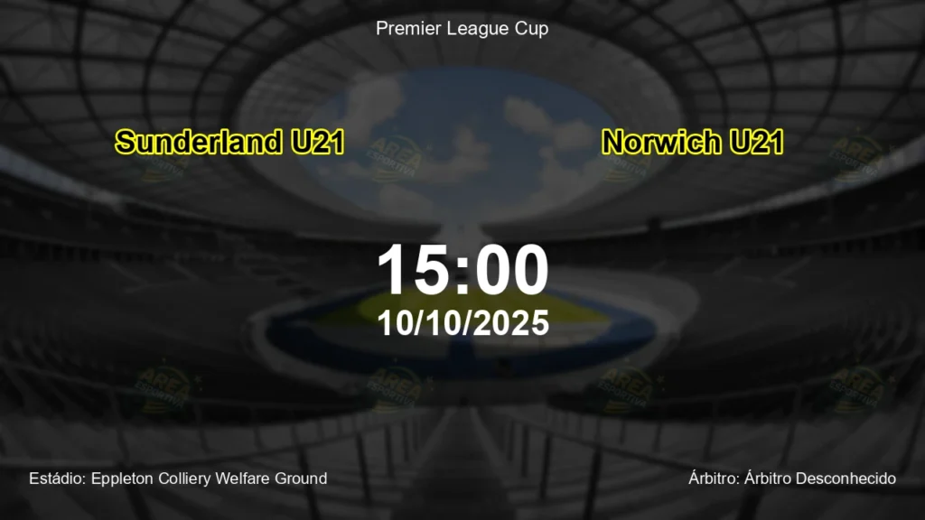 Palpite e an&aacute;lise do jogo Sunderland U21 vs Norwich U21 pela Premier League Cup