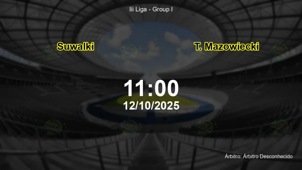 Palpite e an&aacute;lise do jogo Suwalki vs T. Mazowiecki pela Iii Liga - Group I