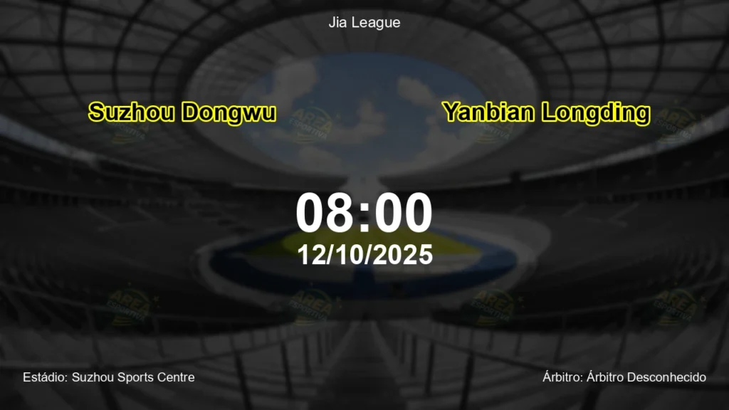 Palpite e an&aacute;lise do jogo Suzhou Dongwu vs Yanbian Longding pela Jia League