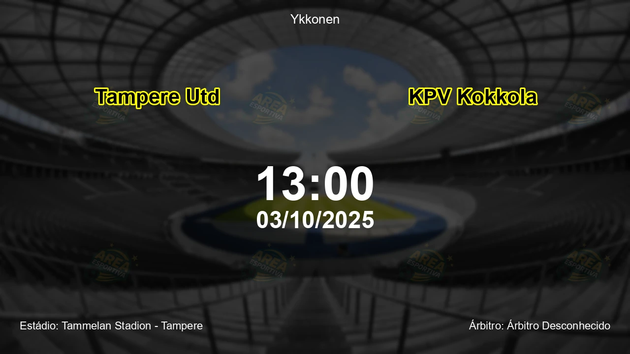 Palpite e análise do jogo Tampere Utd vs KPV Kokkola pela Ykkonen