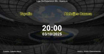 Palpite e análise do jogo Tapatio vs Alebrijes Oaxaca pela Liga De Expansion Mx - Apertura