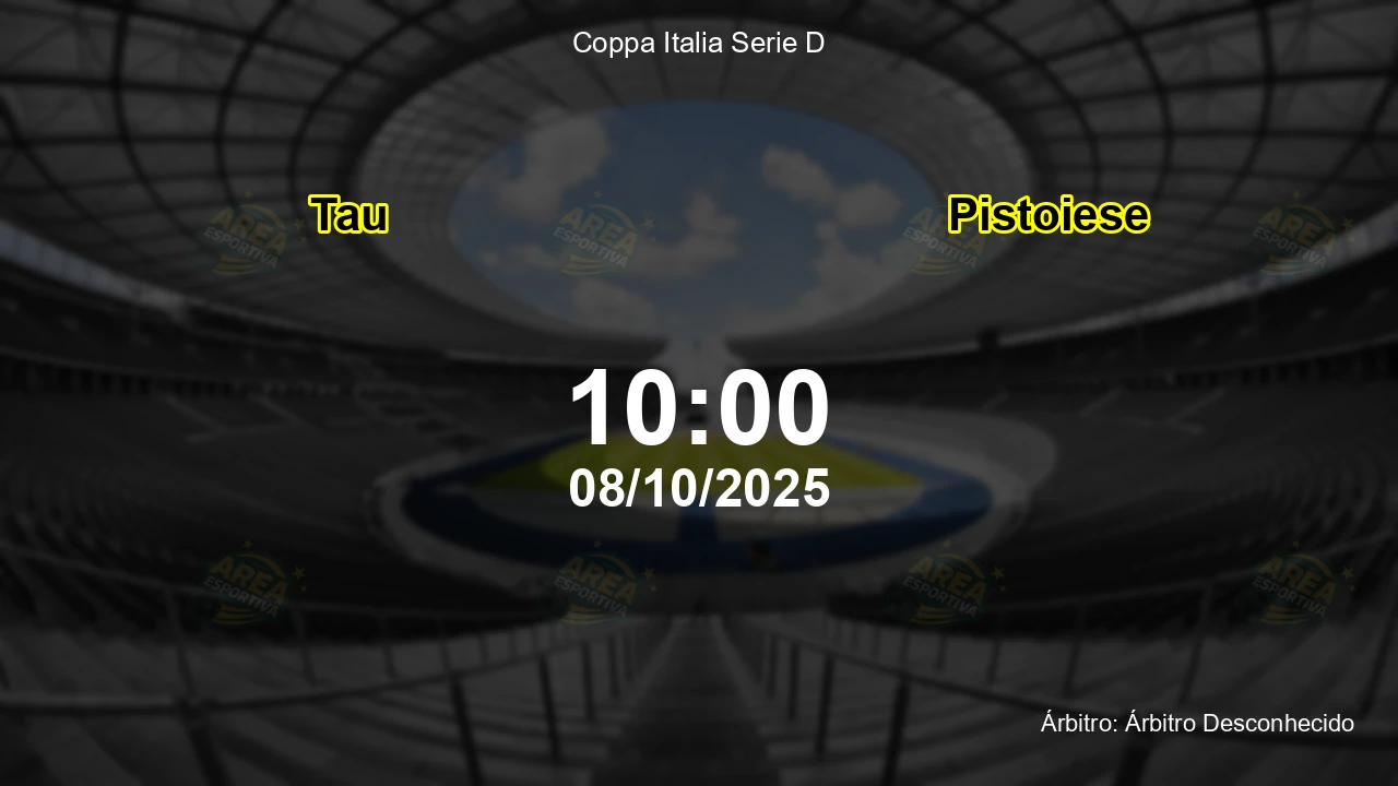 Palpite e análise do jogo Tau vs Pistoiese pela Coppa Italia Serie D