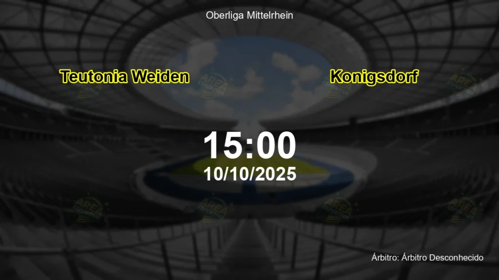 Palpite e an&aacute;lise do jogo Teutonia Weiden vs Konigsdorf pela Oberliga Mittelrhein