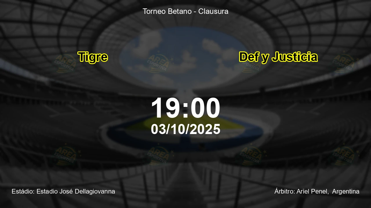 Palpite e análise do jogo Tigre vs Def y Justicia pela Torneo Betano - Clausura