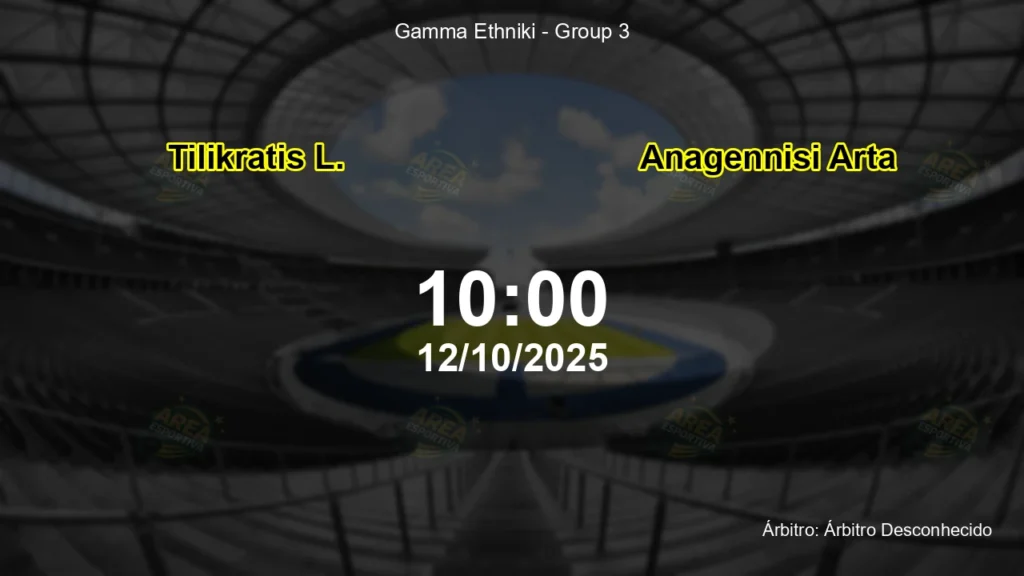 Palpite e an&aacute;lise do jogo Tilikratis L. vs Anagennisi Arta pela Gamma Ethniki - Group 3