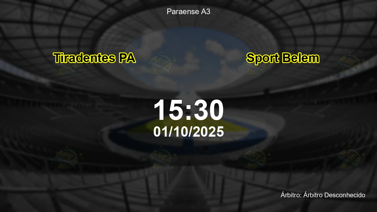 Palpite e análise do jogo Tiradentes PA vs Sport Belem pela Paraense A3