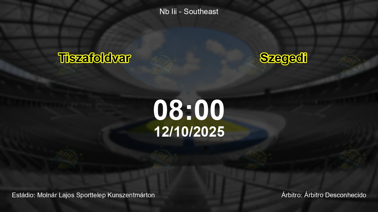 Palpite e análise do jogo Tiszafoldvar vs Szegedi pela Nb Iii - Southeast