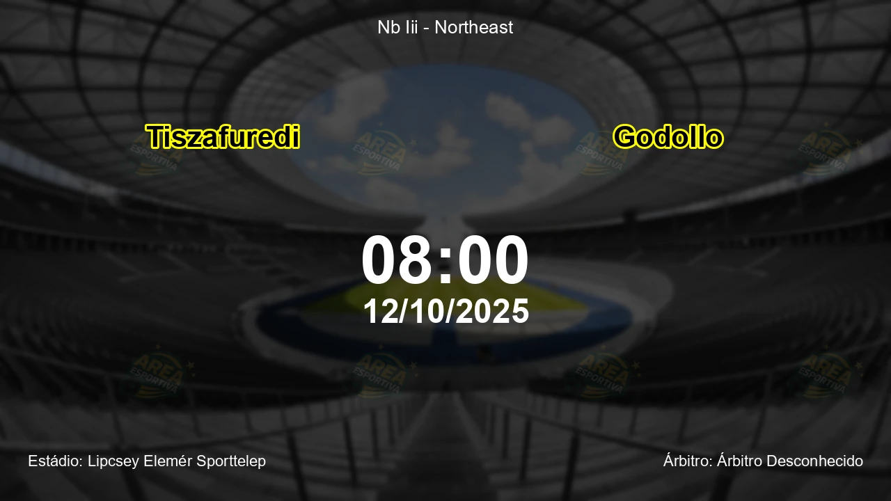 Palpite e análise do jogo Tiszafuredi vs Godollo pela Nb Iii - Northeast