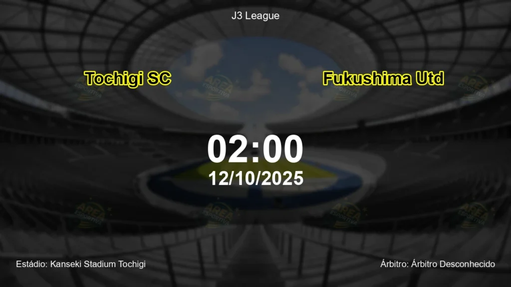 Palpite e an&aacute;lise do jogo Tochigi SC vs Fukushima Utd pela J3 League