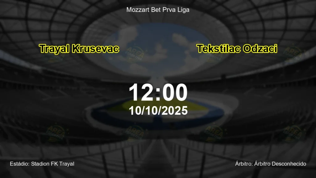 Palpite e an&aacute;lise do jogo Trayal Krusevac vs Tekstilac Odzaci pela Mozzart Bet Prva Liga