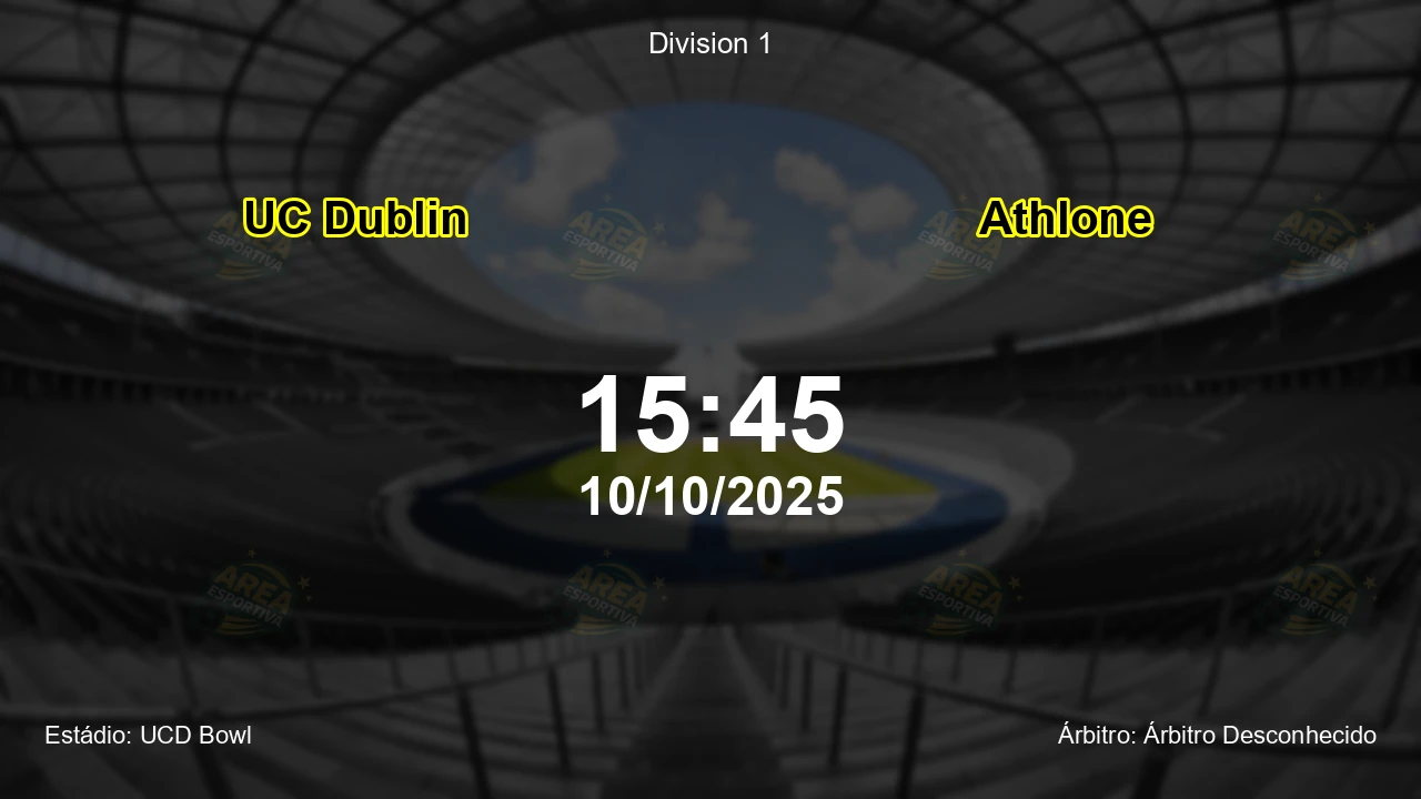 Palpite e análise do jogo UC Dublin vs Athlone pela Division 1