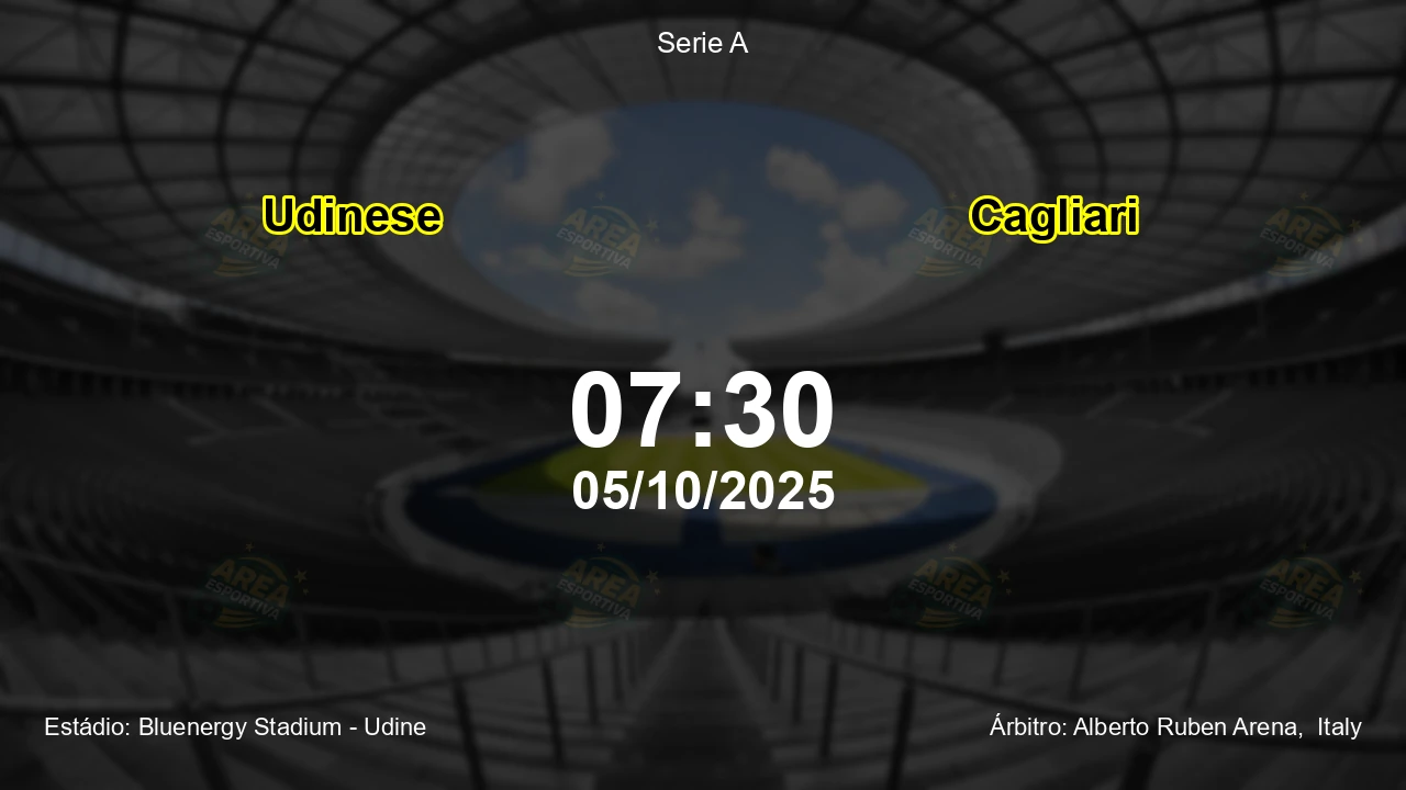 Palpite e análise do jogo Udinese vs Cagliari pela Serie A