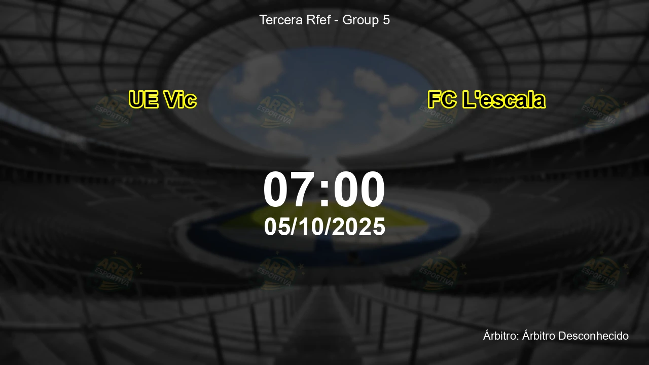 Palpite e análise do jogo UE Vic vs FC L'escala pela Tercera Rfef - Group 5
