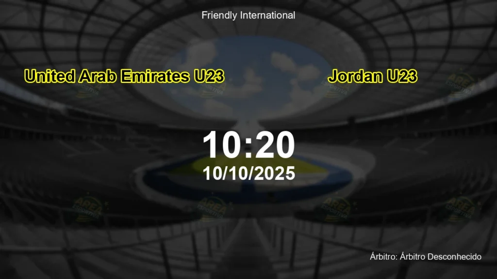 Palpite e an&aacute;lise do jogo United Arab Emirates U23 vs Jordan U23 pela Friendly International