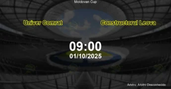 Palpite e análise do jogo Univer Comrat vs Constructorul Leova pela Moldovan Cup