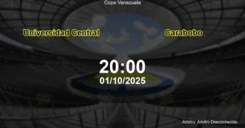 Palpite e análise do jogo Universidad Central vs Carabobo pela Copa Venezuela