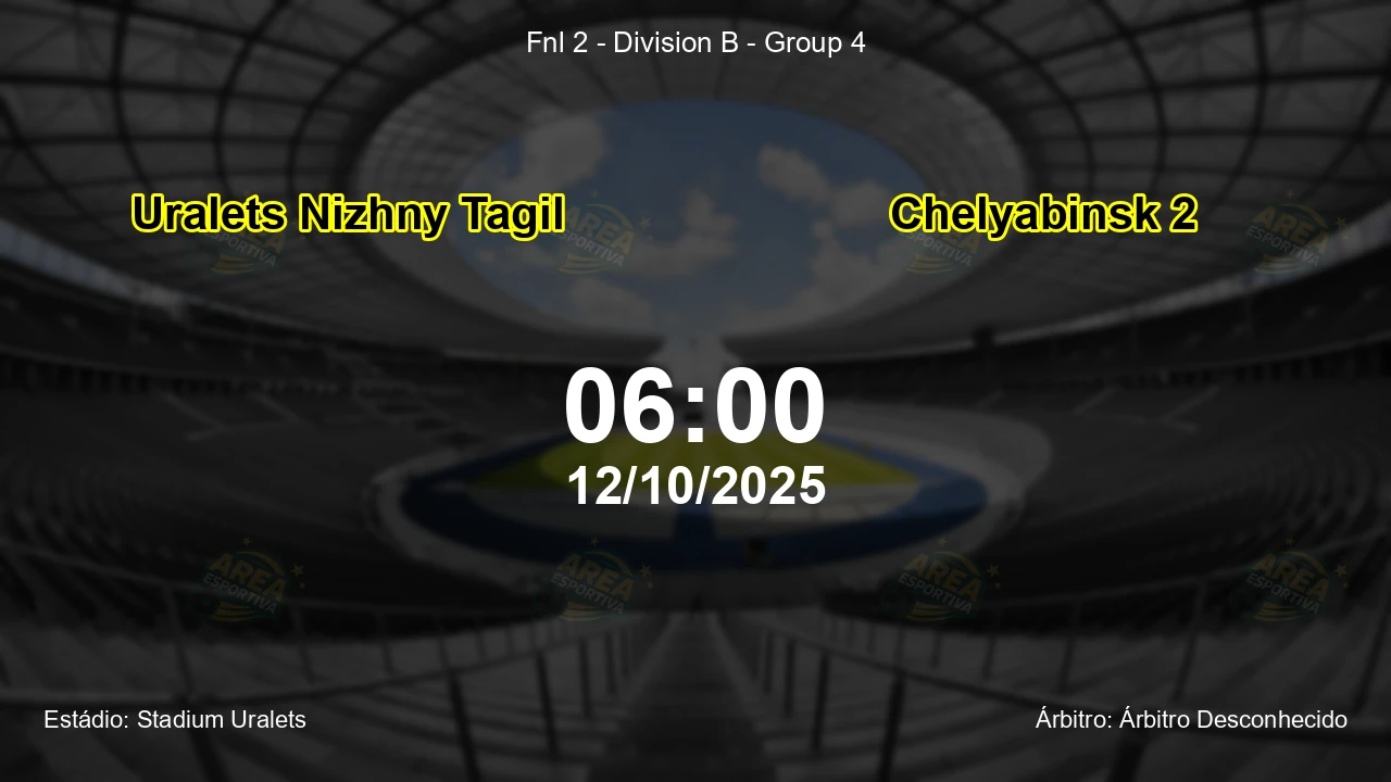 Palpite e análise do jogo Uralets Nizhny Tagil vs Chelyabinsk 2 pela Fnl 2 - Division B - Group 4