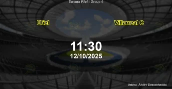 Palpite e análise do jogo Utiel vs Villarreal C pela Tercera Rfef - Group 6