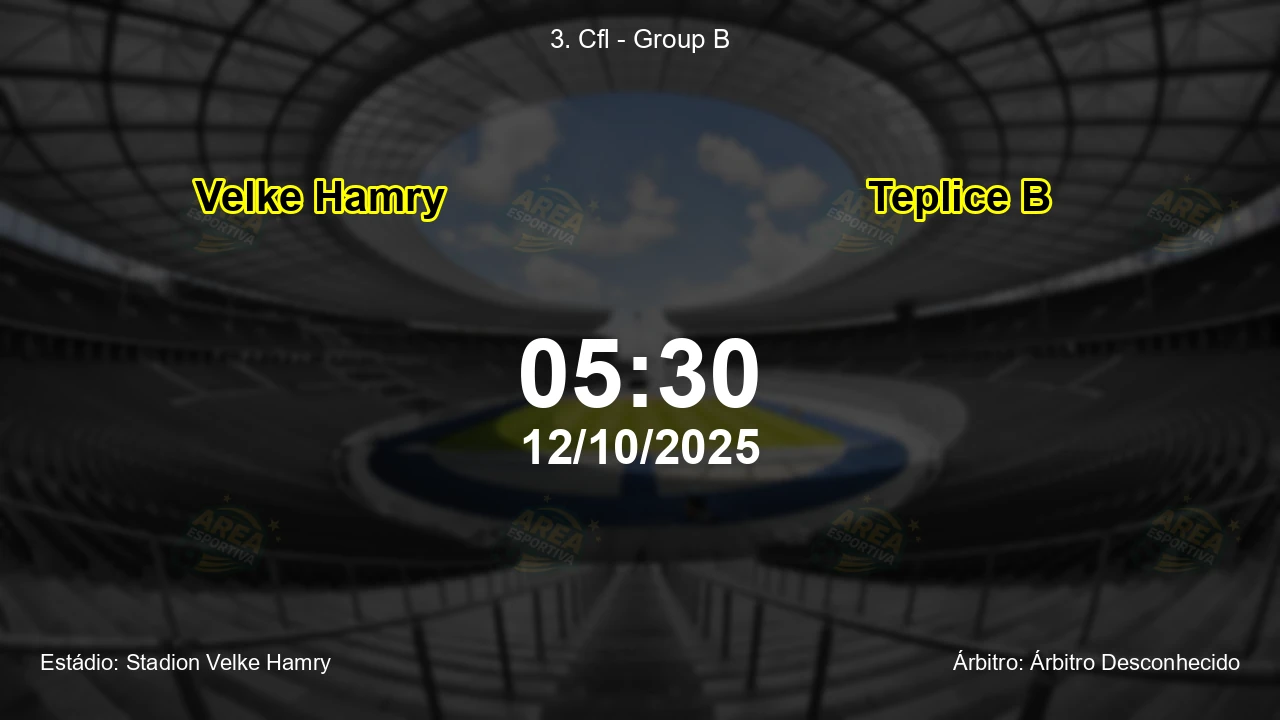 Palpite e análise do jogo Velke Hamry vs Teplice B pela 3. Cfl - Group B