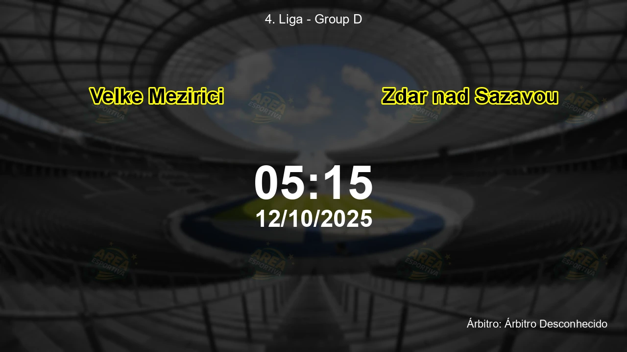 Palpite e análise do jogo Velke Mezirici vs Zdar nad Sazavou pela 4. Liga - Group D