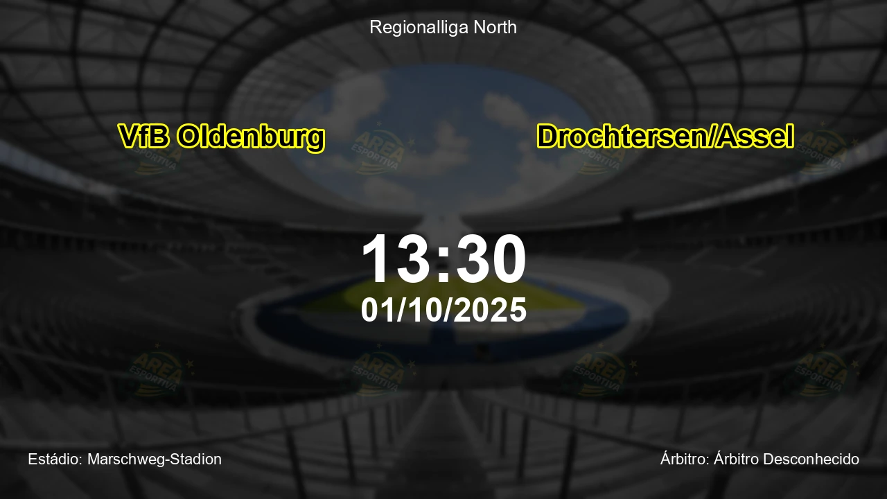 Palpite e análise do jogo VfB Oldenburg vs Drochtersen/Assel pela Regionalliga North