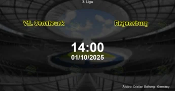 Palpite e análise do jogo VfL Osnabruck vs Regensburg pela 3. Liga