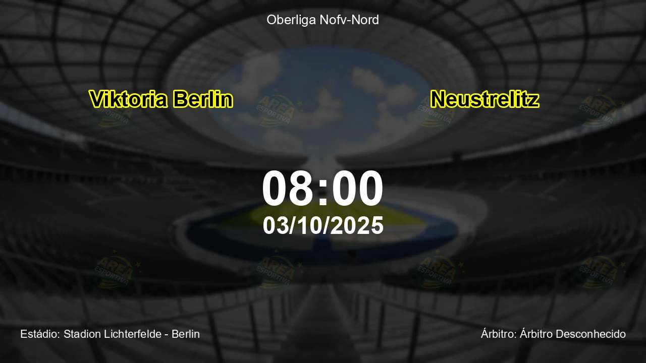 Palpite e análise do jogo Viktoria Berlin vs Neustrelitz pela Oberliga Nofv-Nord