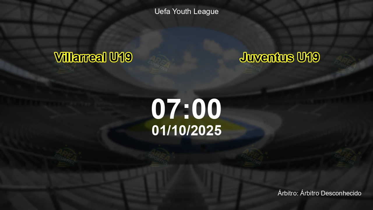 Palpite e análise do jogo Villarreal U19 vs Juventus U19 pela Uefa Youth League