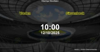 Palpite e análise do jogo Vreden vs Gievenbeck pela Oberliga Westfalen