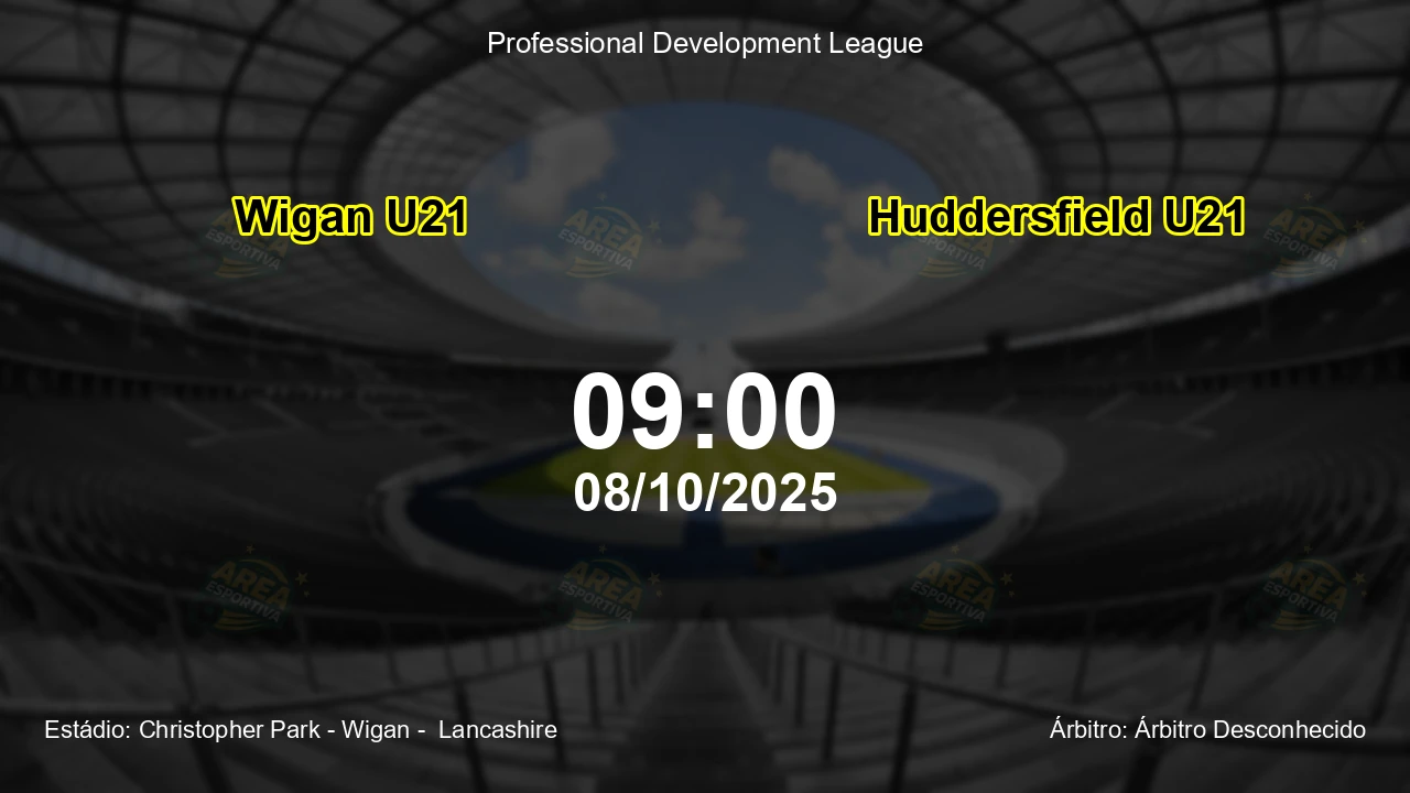 Palpite e análise do jogo Wigan U21 vs Huddersfield U21 pela Professional Development League