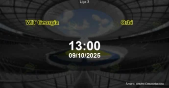 Palpite e análise do jogo WIT Georgia vs Orbi pela Liga 3