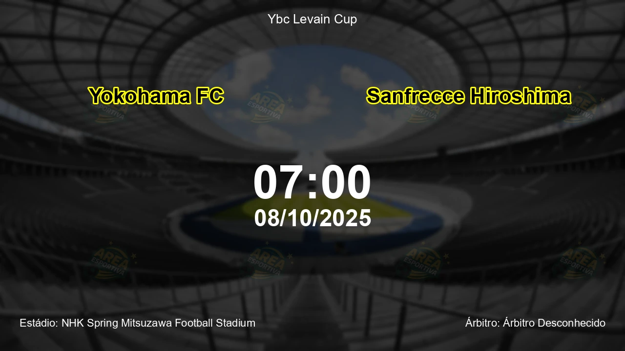 Palpite e análise do jogo Yokohama FC vs Sanfrecce Hiroshima pela Ybc Levain Cup